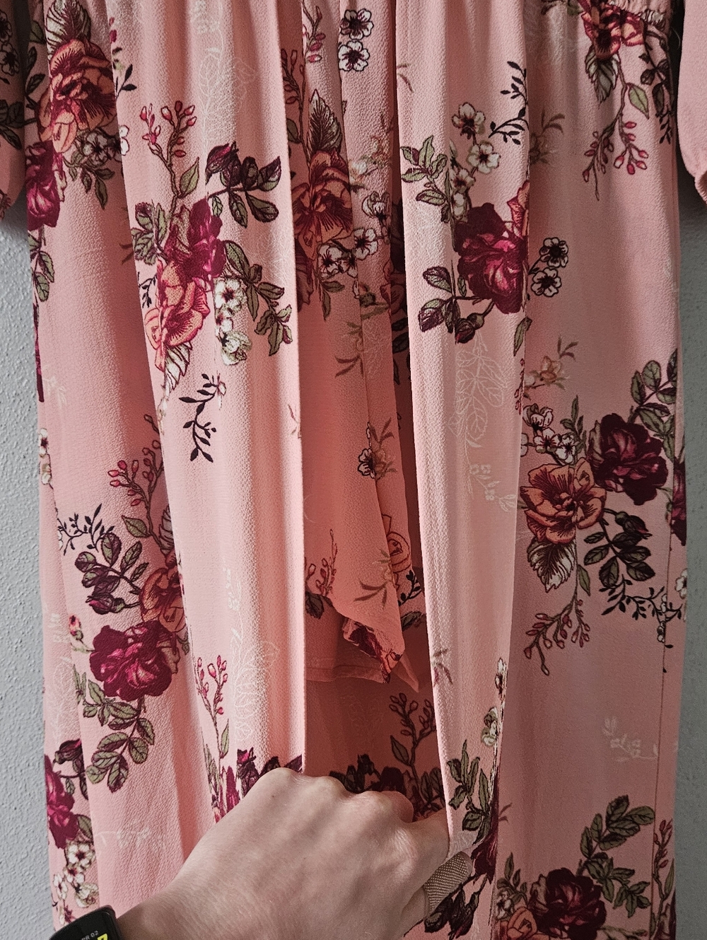 Rue21 Pink Floral Wrap Jumpsuit - Picture 4 of 13